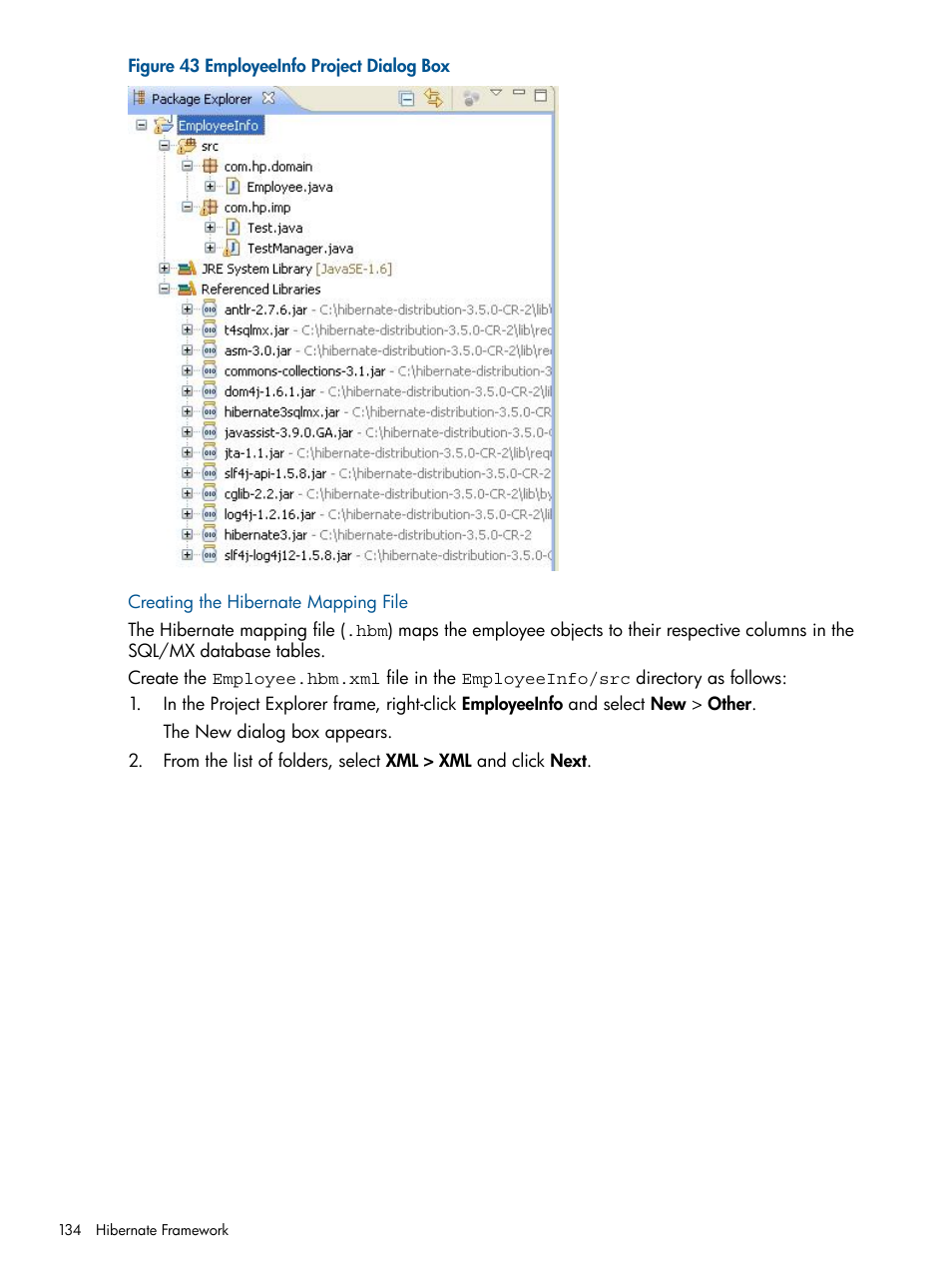 Creating the hibernate mapping file | HP Integrity NonStop J-Series User Manual | Page 134 / 351