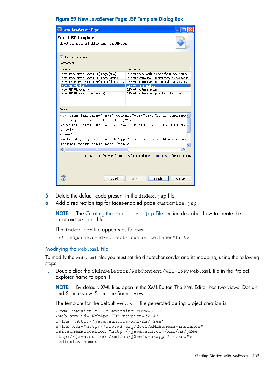 Modifying the web.xml file | HP Integrity NonStop J-Series User Manual | Page 159 / 351