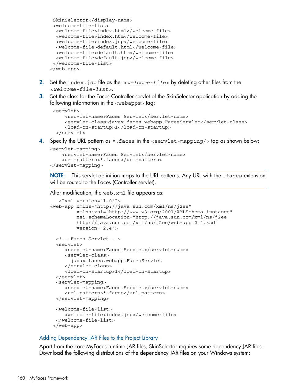 Adding dependency jar files to the project library | HP Integrity NonStop J-Series User Manual | Page 160 / 351