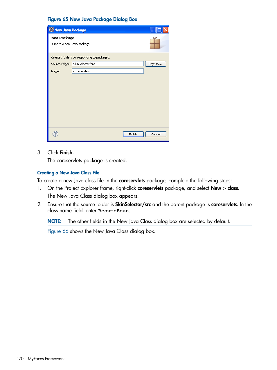 Creating a new java class file, Figure 65 | HP Integrity NonStop J-Series User Manual | Page 170 / 351