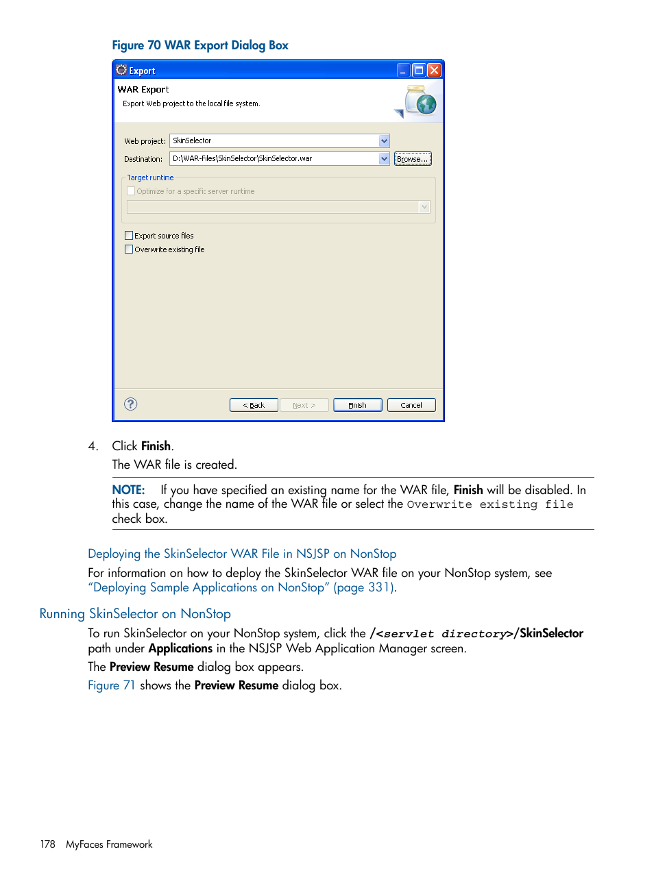 Running skinselector on nonstop | HP Integrity NonStop J-Series User Manual | Page 178 / 351