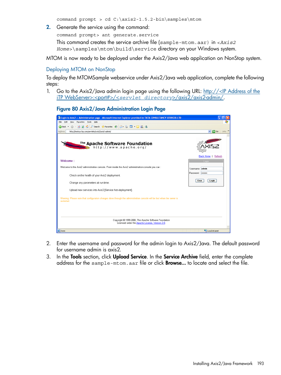 Deploying mtom on nonstop | HP Integrity NonStop J-Series User Manual | Page 193 / 351