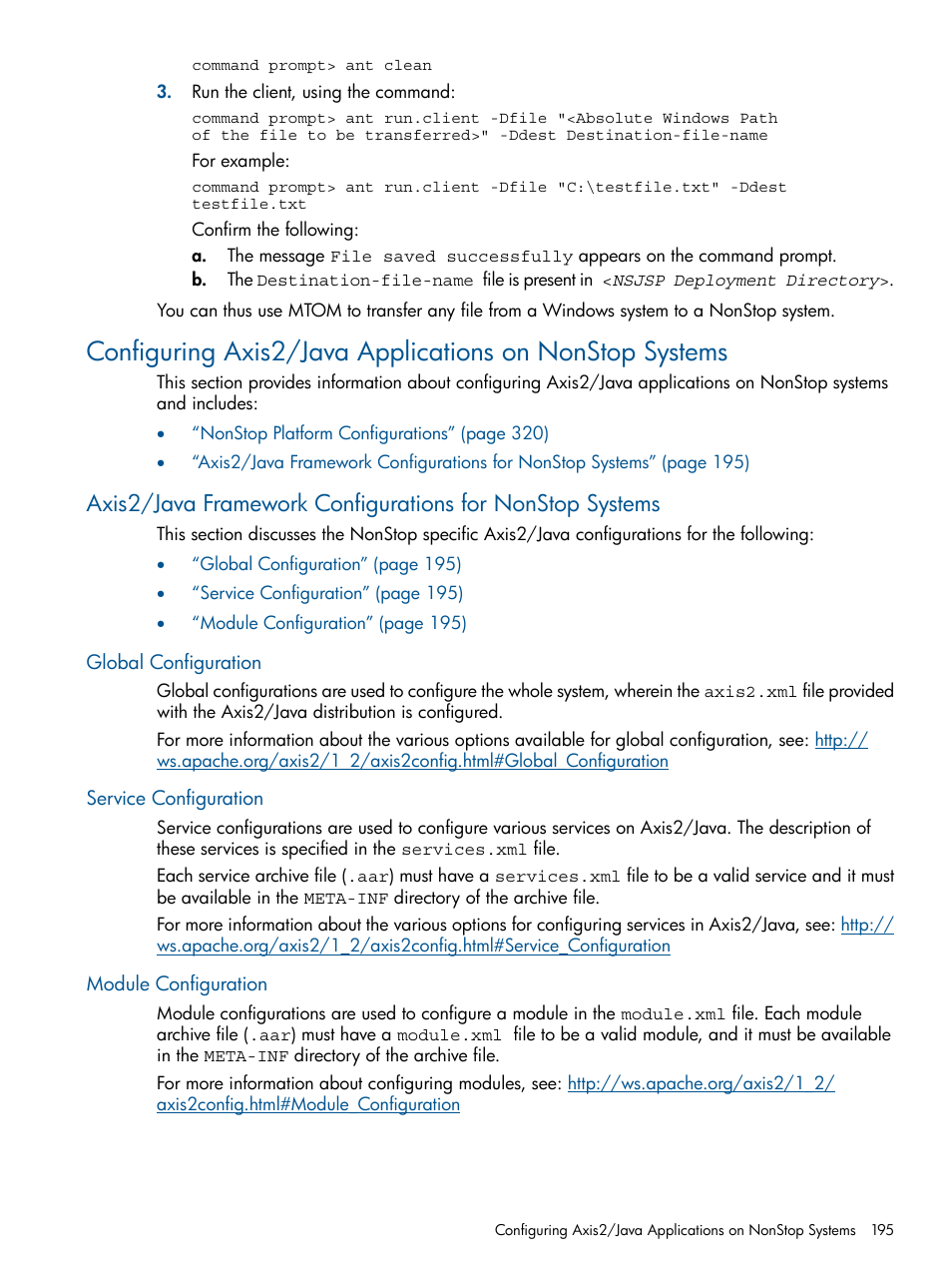 Global configuration, Service configuration, Module configuration | HP Integrity NonStop J-Series User Manual | Page 195 / 351