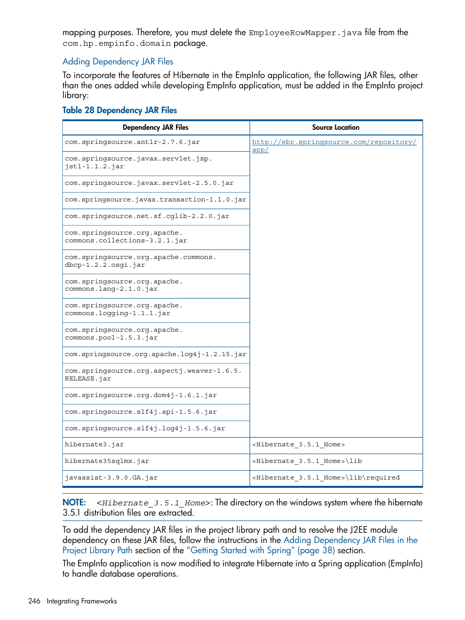 Adding dependency jar files | HP Integrity NonStop J-Series User Manual | Page 246 / 351