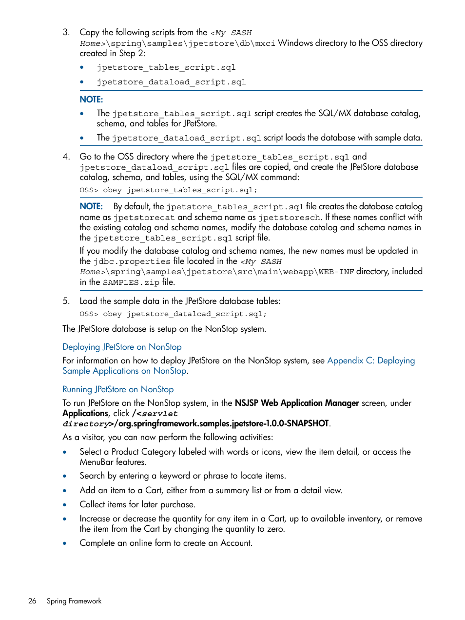 Deploying jpetstore on nonstop, Running jpetstore on nonstop | HP Integrity NonStop J-Series User Manual | Page 26 / 351