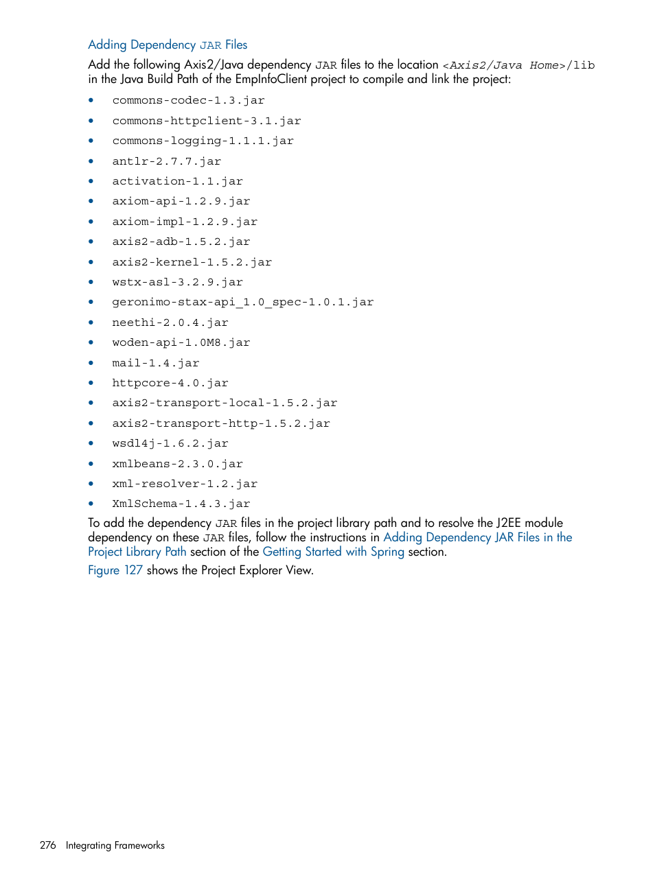 Adding dependency jar files | HP Integrity NonStop J-Series User Manual | Page 276 / 351