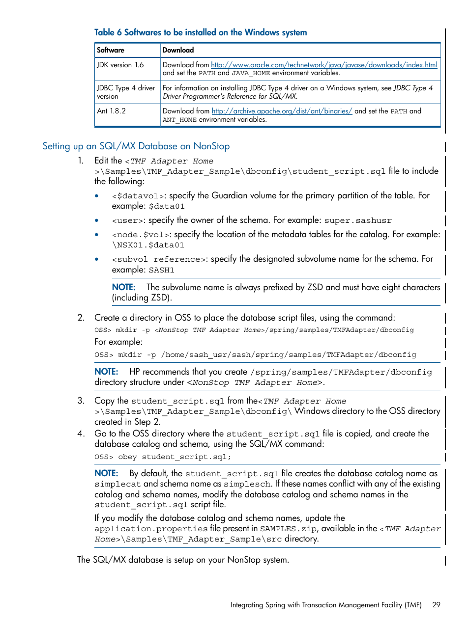 Setting up an sql/mx database on nonstop | HP Integrity NonStop J-Series User Manual | Page 29 / 351