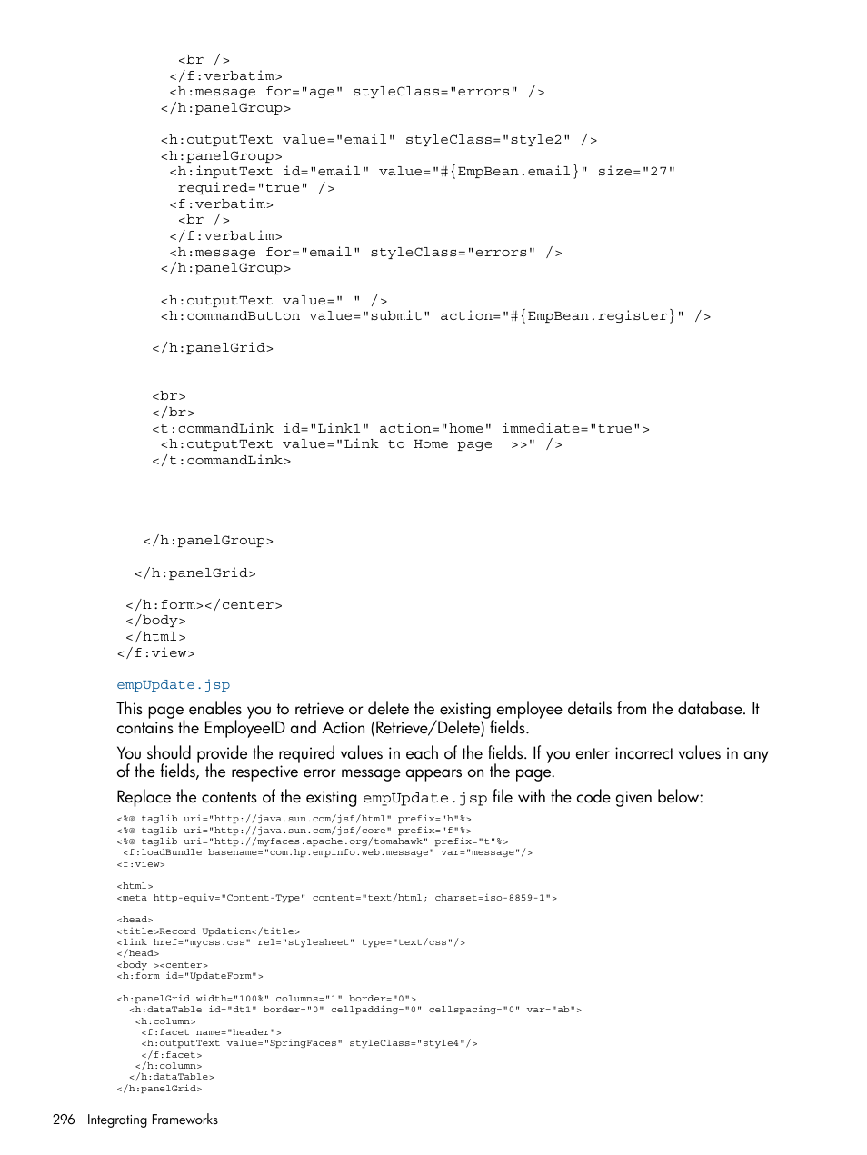 Empupdate.jsp | HP Integrity NonStop J-Series User Manual | Page 296 / 351