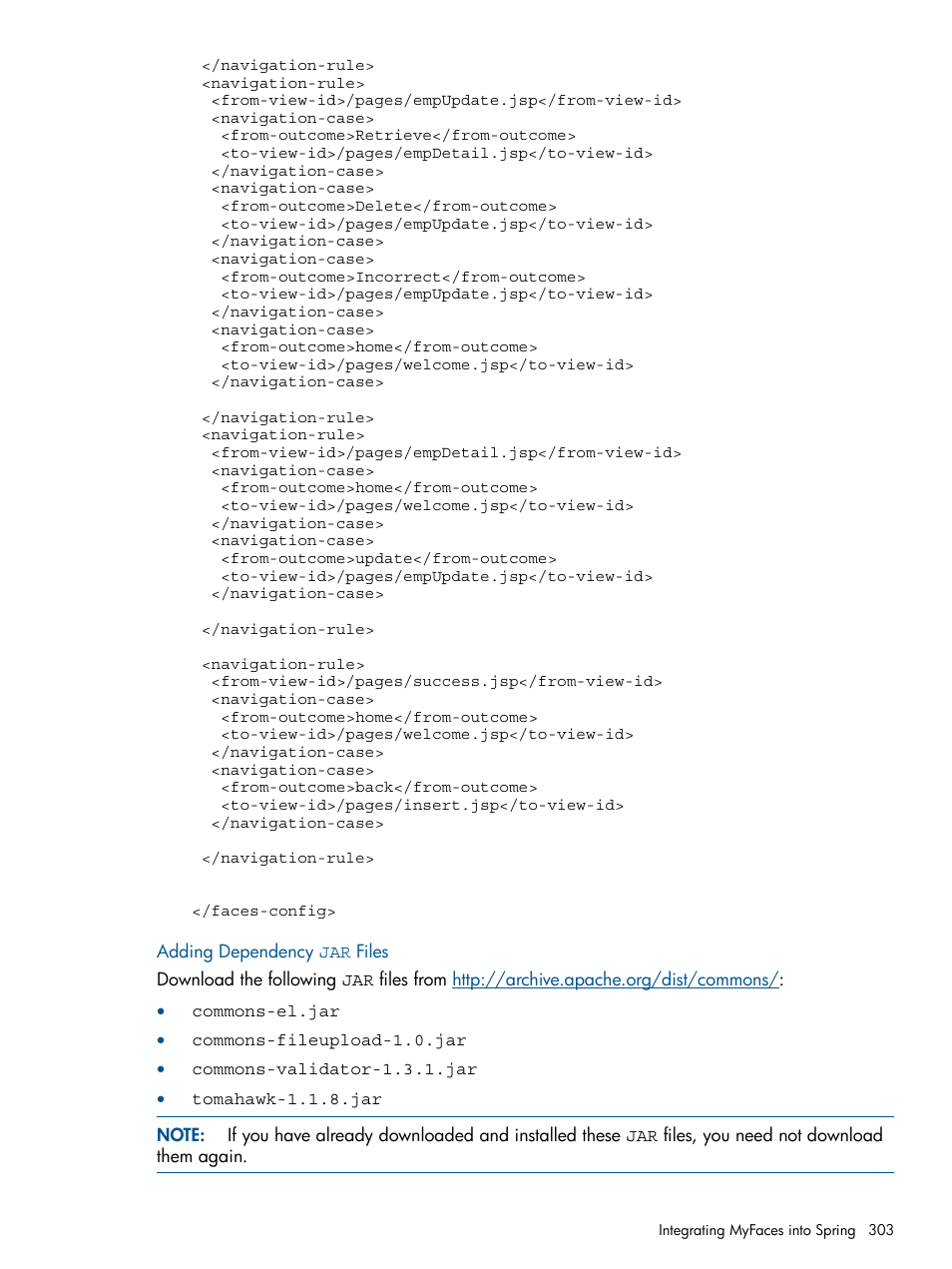 Adding dependency jar files | HP Integrity NonStop J-Series User Manual | Page 303 / 351