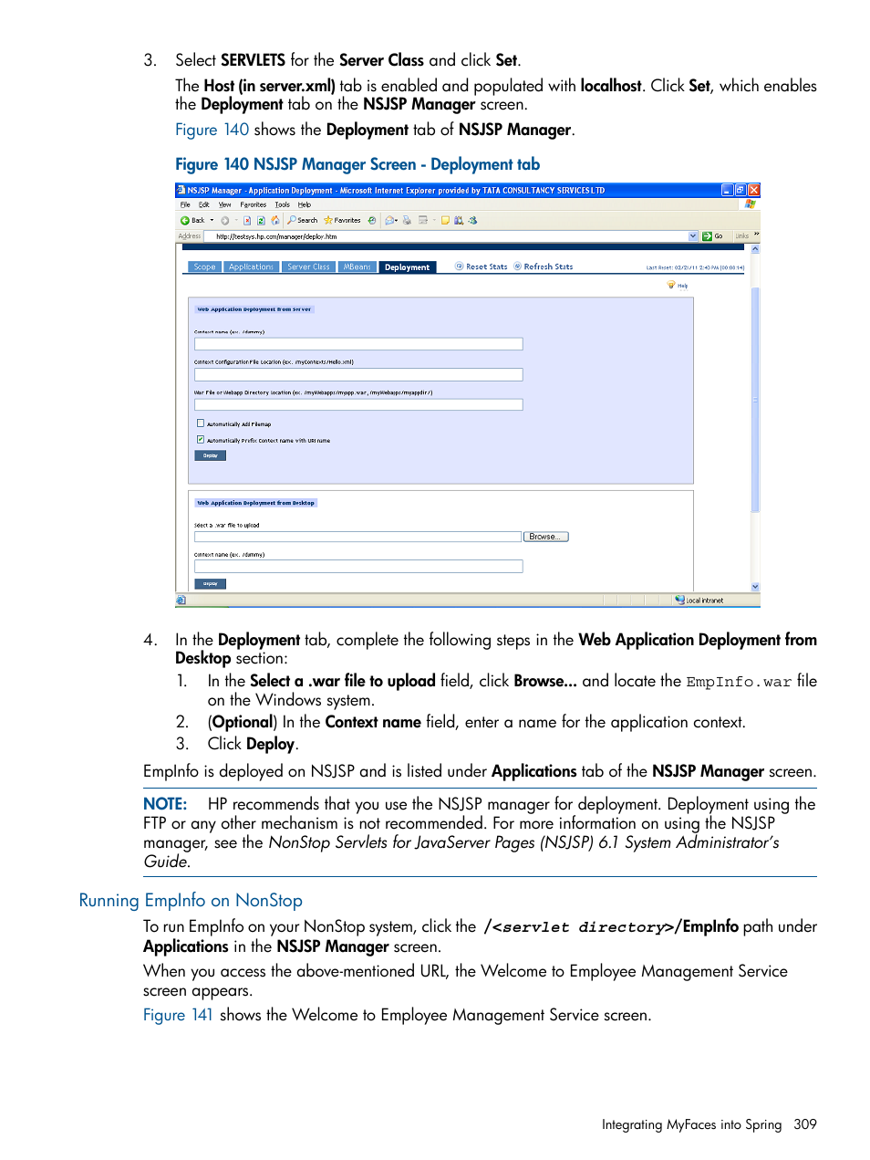 Running empinfo on nonstop | HP Integrity NonStop J-Series User Manual | Page 309 / 351