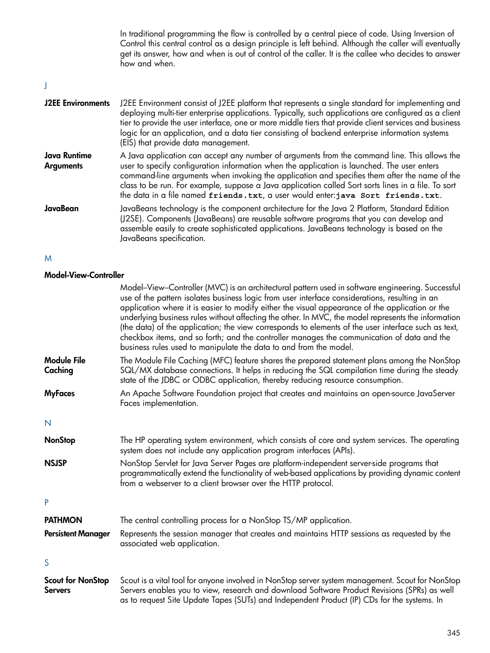 HP Integrity NonStop J-Series User Manual | Page 345 / 351