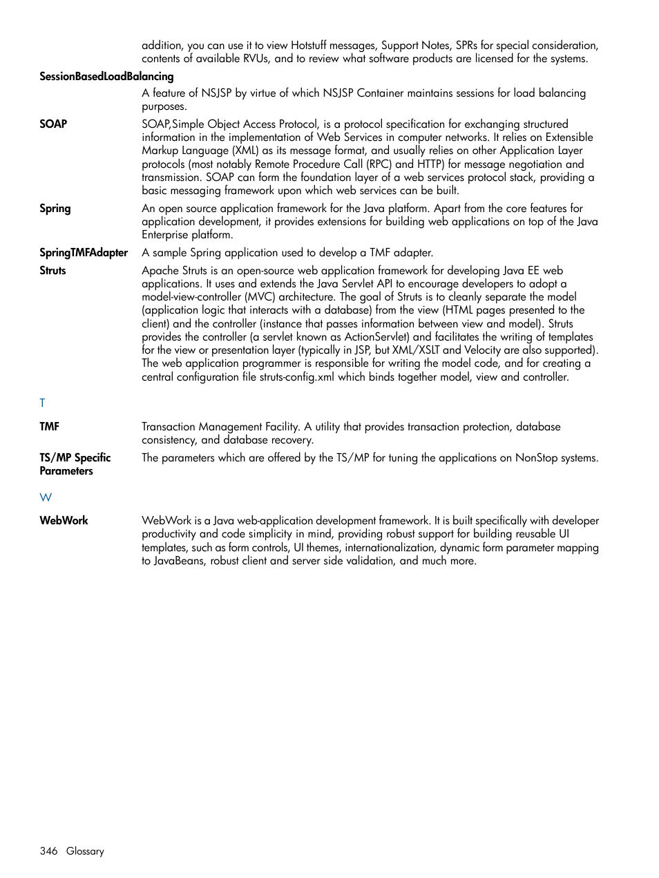 HP Integrity NonStop J-Series User Manual | Page 346 / 351