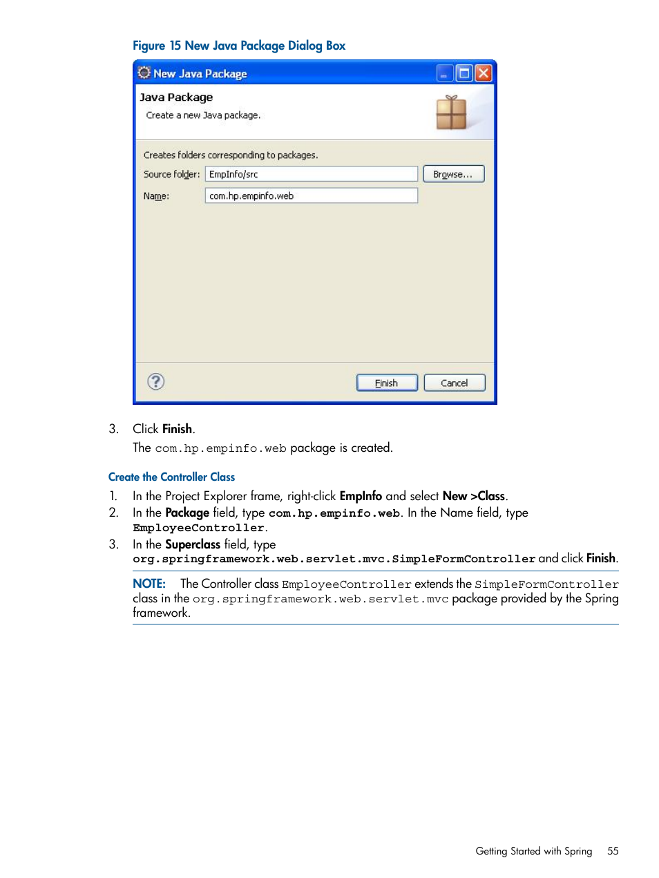 Create the controller class | HP Integrity NonStop J-Series User Manual | Page 55 / 351