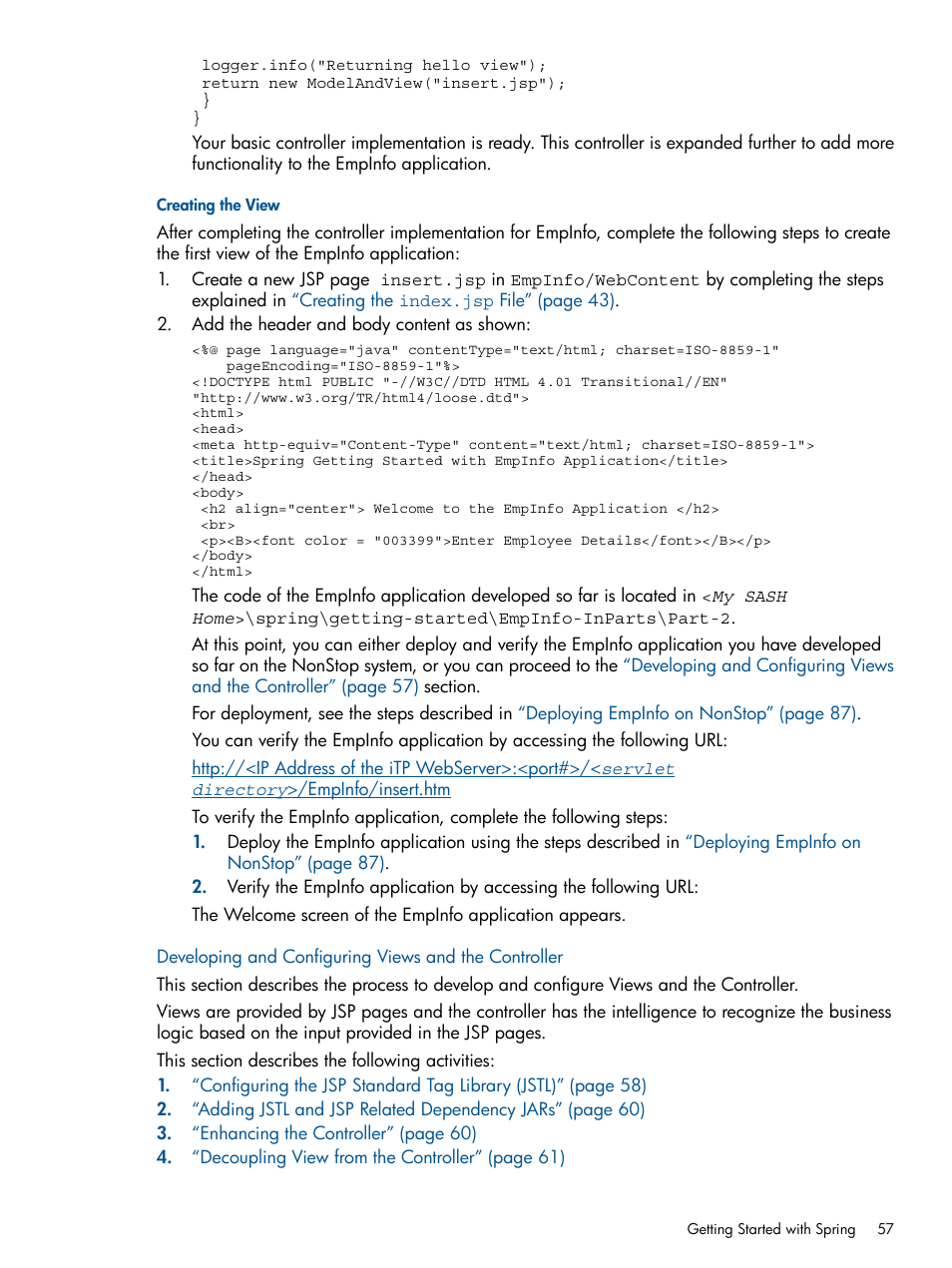 Creating the view | HP Integrity NonStop J-Series User Manual | Page 57 / 351