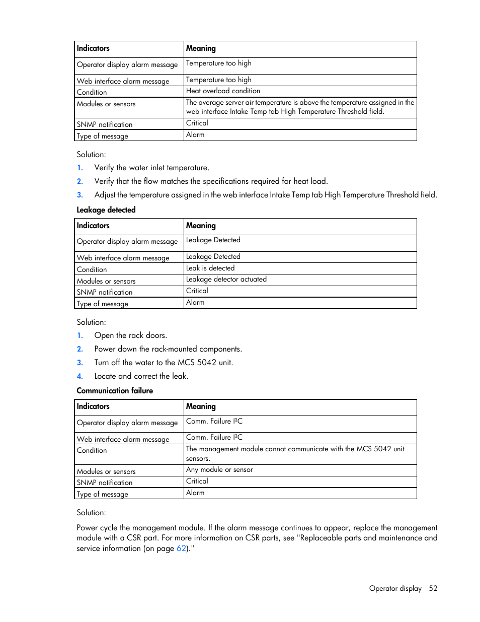 HP Modular Cooling System User Manual | Page 52 / 80
