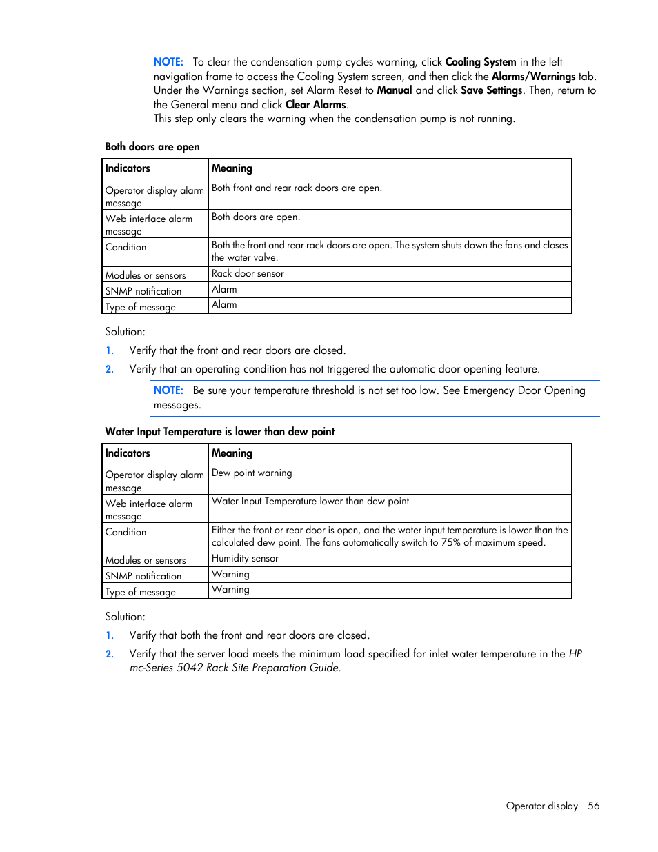 HP Modular Cooling System User Manual | Page 56 / 80