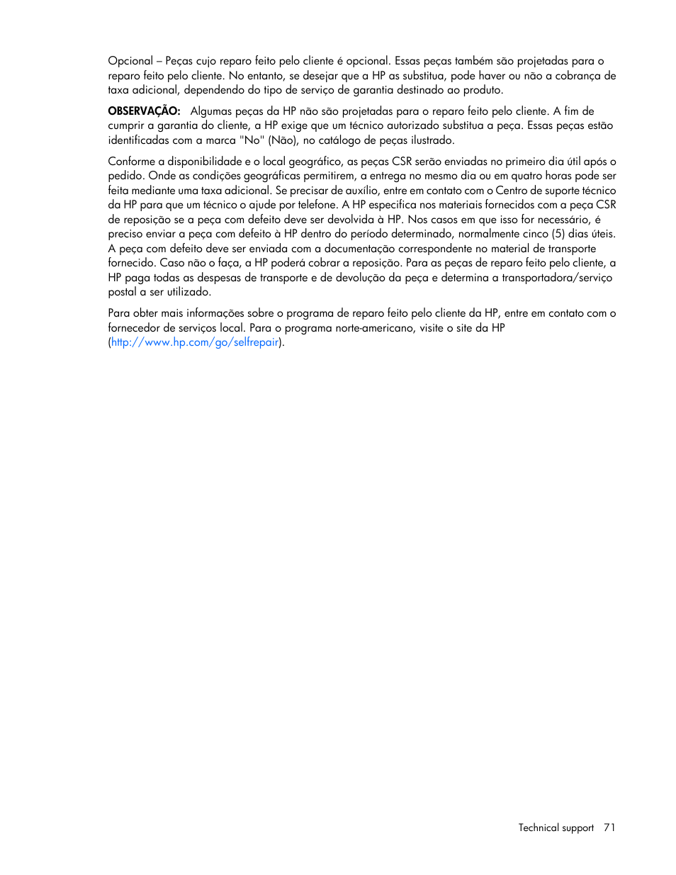 HP Modular Cooling System User Manual | Page 71 / 80