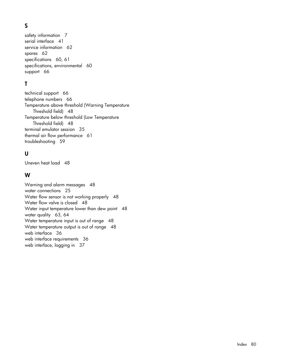 HP Modular Cooling System User Manual | Page 80 / 80