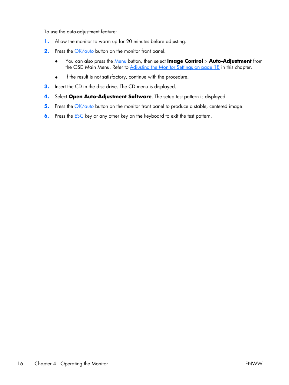 HP LE2001w 20-inch Widescreen LCD Monitor User Manual | Page 24 / 50