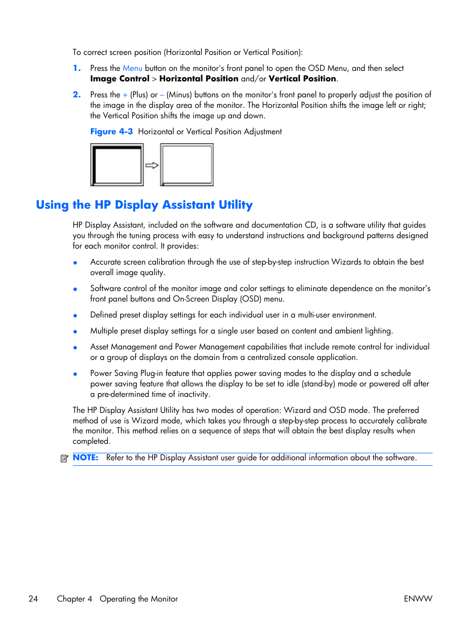 Using the hp display assistant utility | HP LE2001w 20-inch Widescreen LCD Monitor User Manual | Page 32 / 50