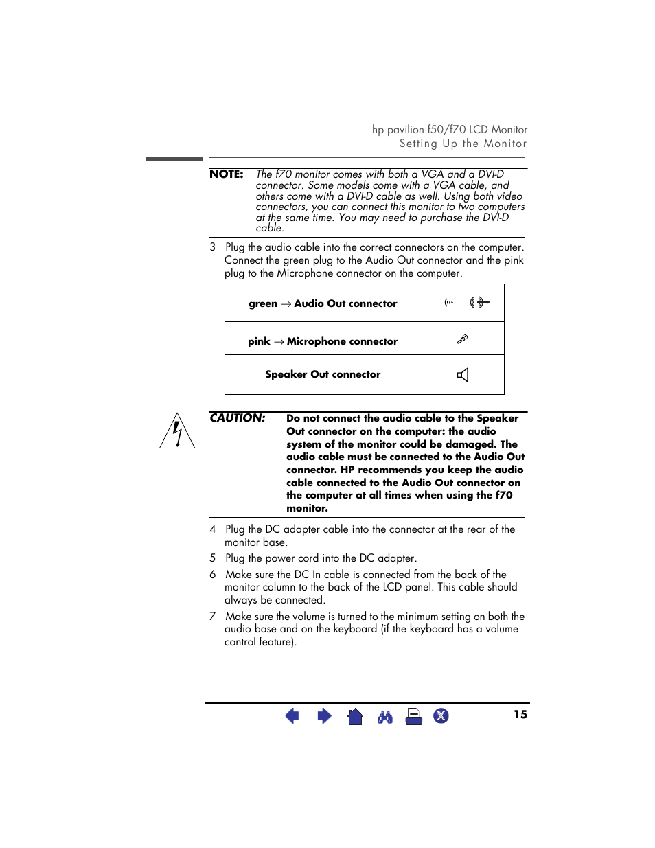 HP Pavilion f70 17 inch Flat Panel Monitor User Manual | Page 15 / 50