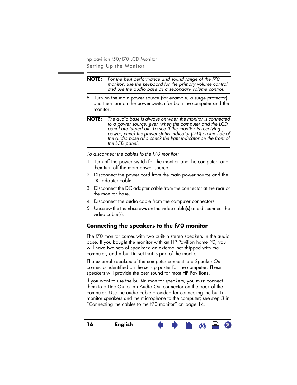 HP Pavilion f70 17 inch Flat Panel Monitor User Manual | Page 16 / 50