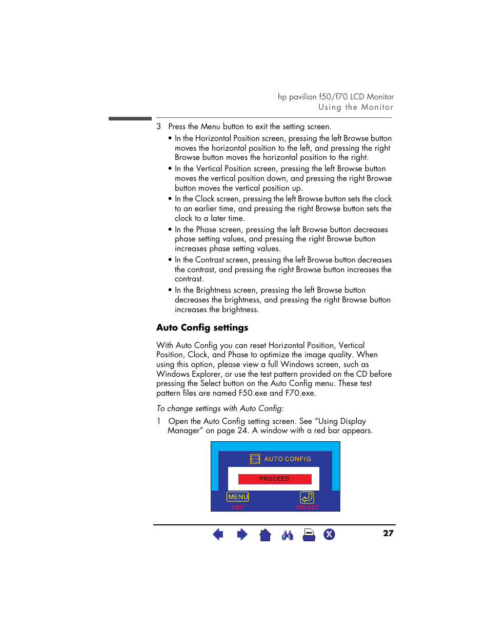 HP Pavilion f70 17 inch Flat Panel Monitor User Manual | Page 27 / 50