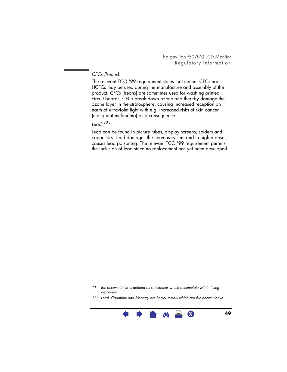 HP Pavilion f70 17 inch Flat Panel Monitor User Manual | Page 49 / 50