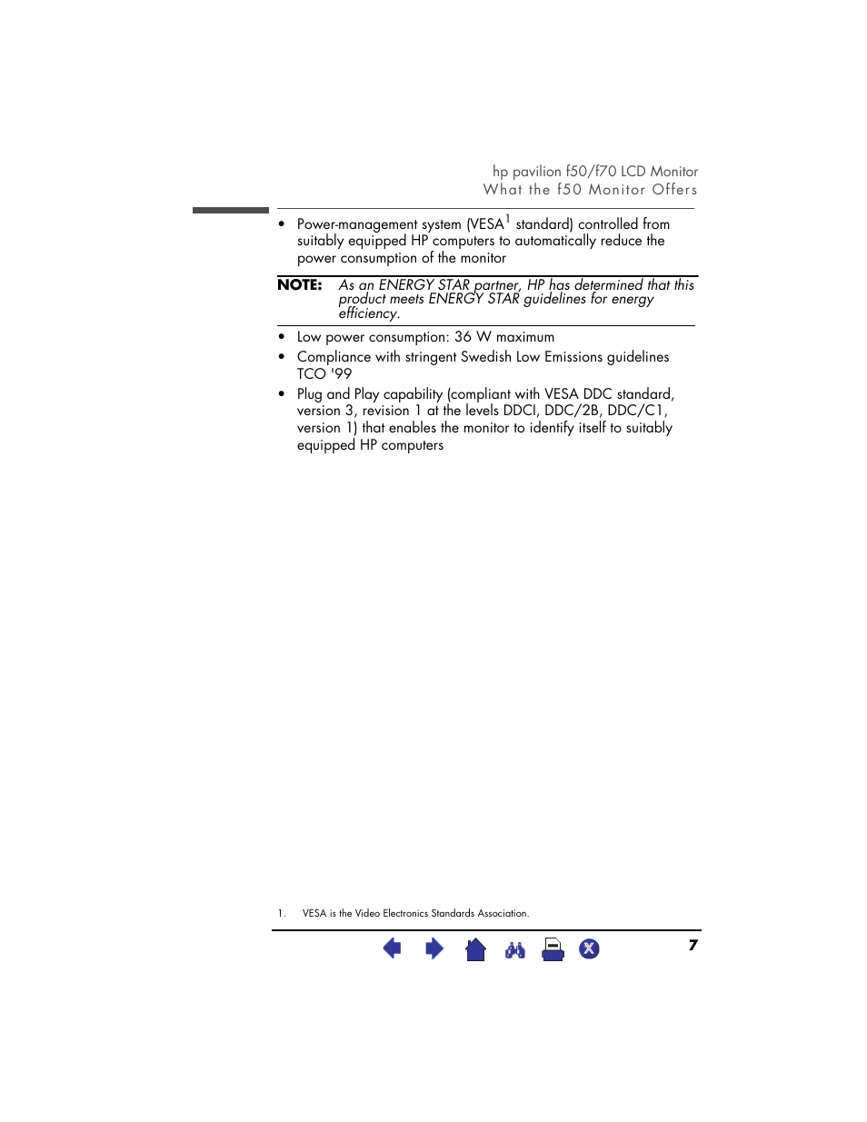 HP Pavilion f70 17 inch Flat Panel Monitor User Manual | Page 7 / 50