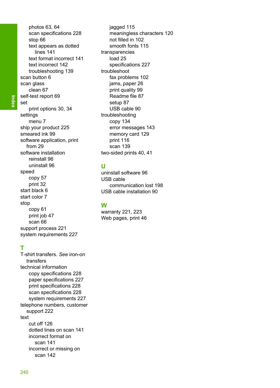 HP Photosmart C4435 All-in-One Printer User Manual | Page 243 / 243