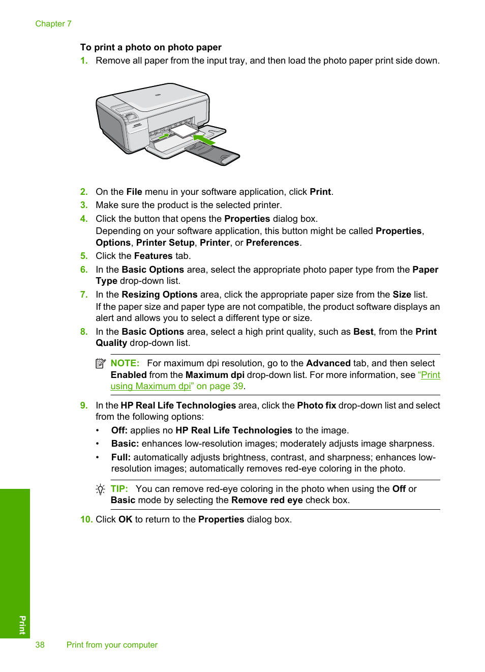 HP Photosmart C4435 All-in-One Printer User Manual | Page 41 / 243