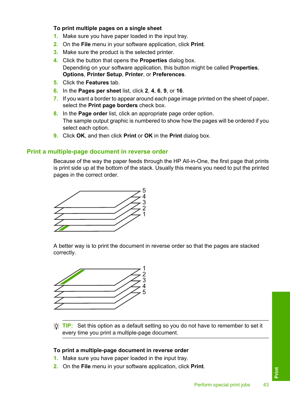 HP Photosmart C4435 All-in-One Printer User Manual | Page 46 / 243