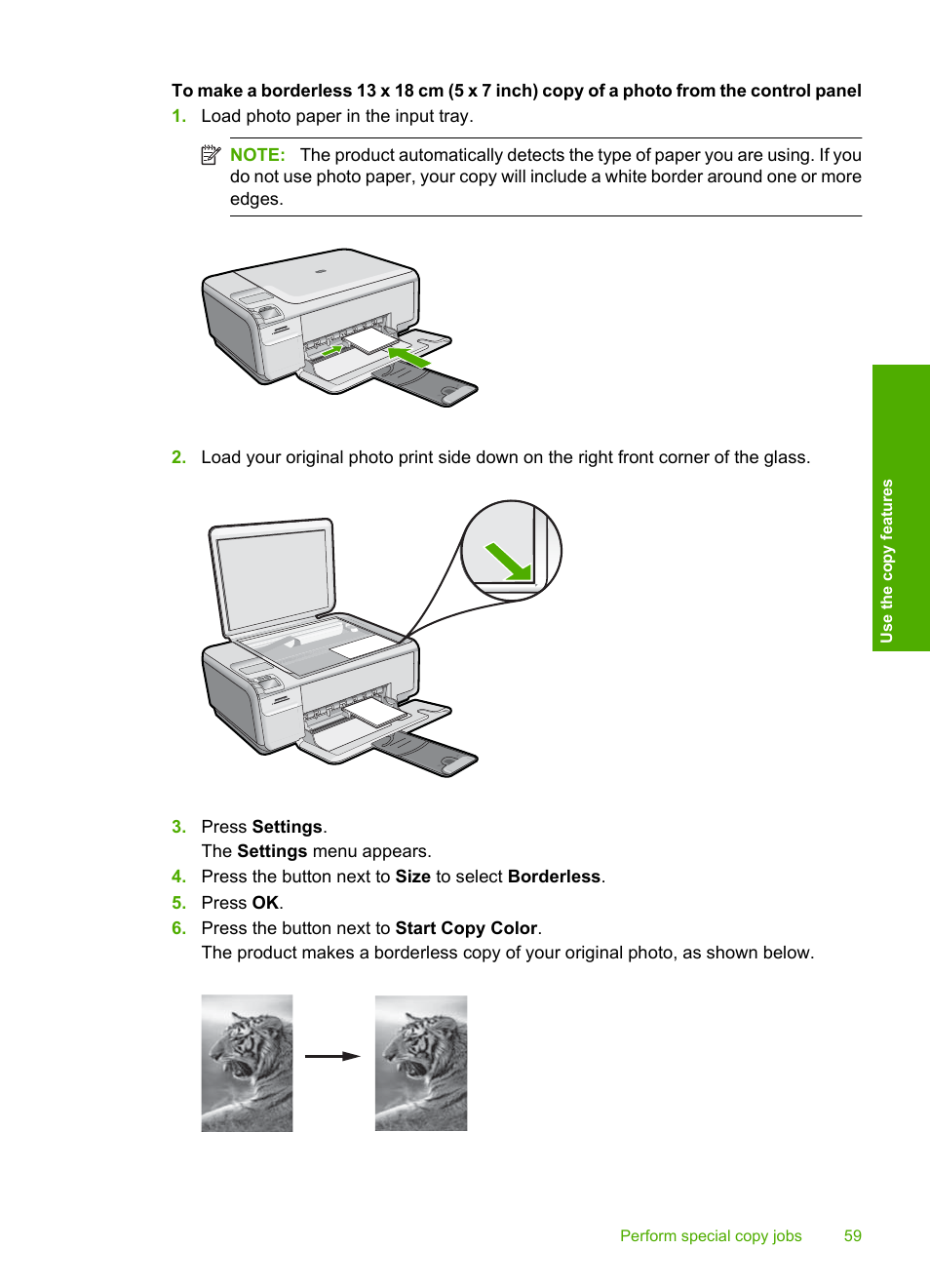 HP Photosmart C4435 All-in-One Printer User Manual | Page 62 / 243