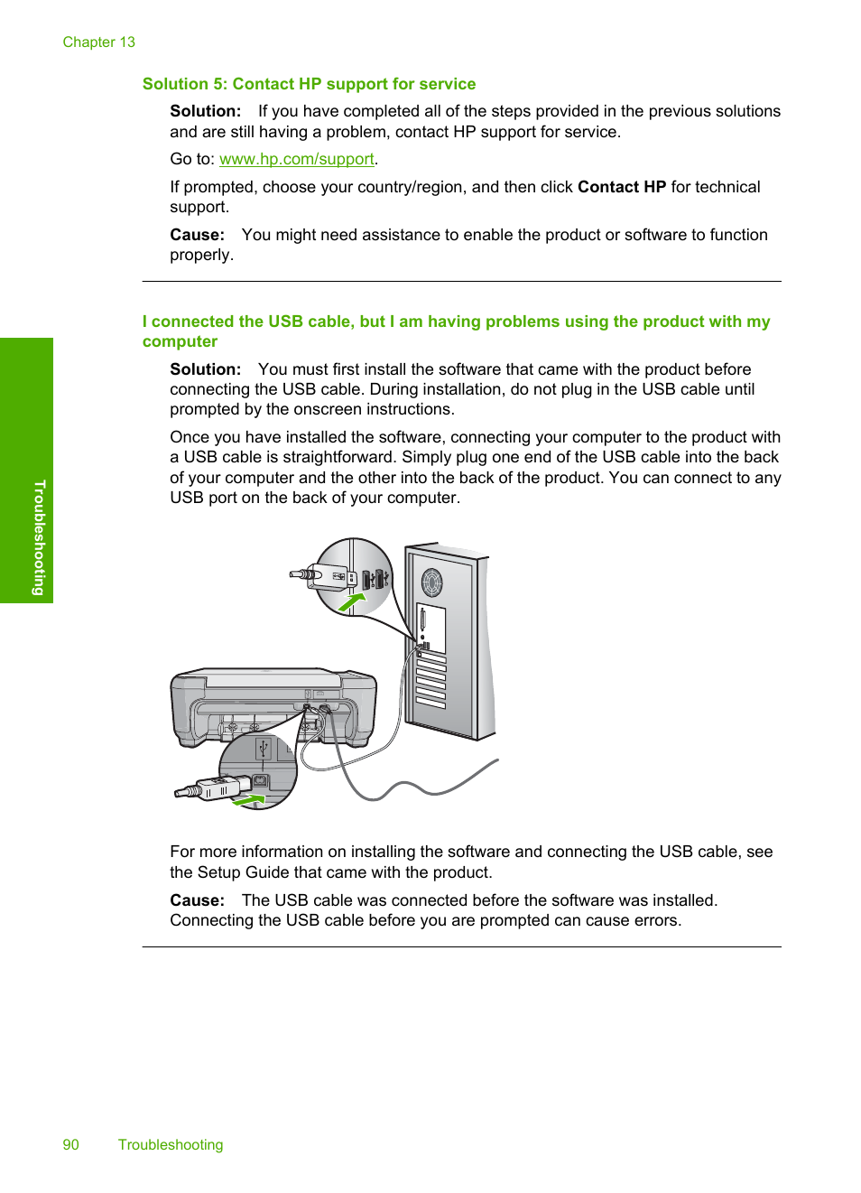 Solution 5: contact hp support for service | HP Photosmart C4435 All-in-One Printer User Manual | Page 93 / 243