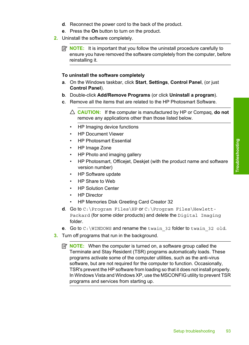 HP Photosmart C4435 All-in-One Printer User Manual | Page 96 / 243