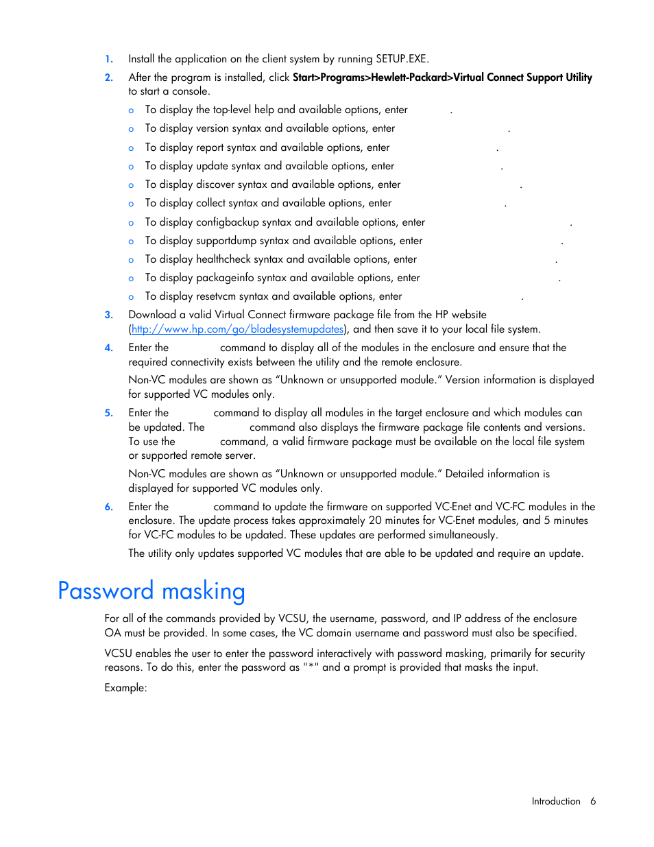 Password masking | HP Virtual Connect Flex-10 10Gb Ethernet Module for c-Class BladeSystem User Manual | Page 6 / 17