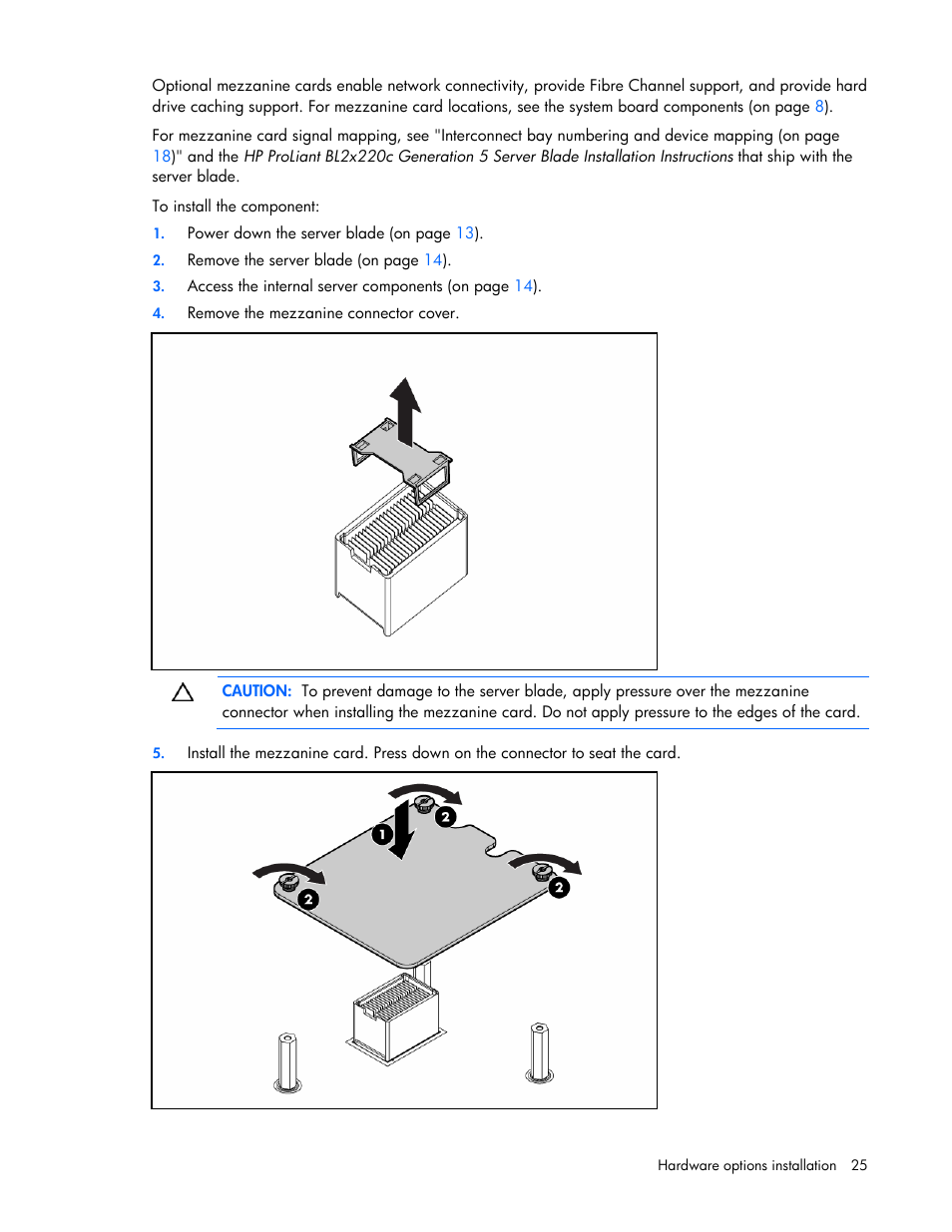 HP ProLiant BL2x220c G5 Server-Blade User Manual | Page 25 / 92