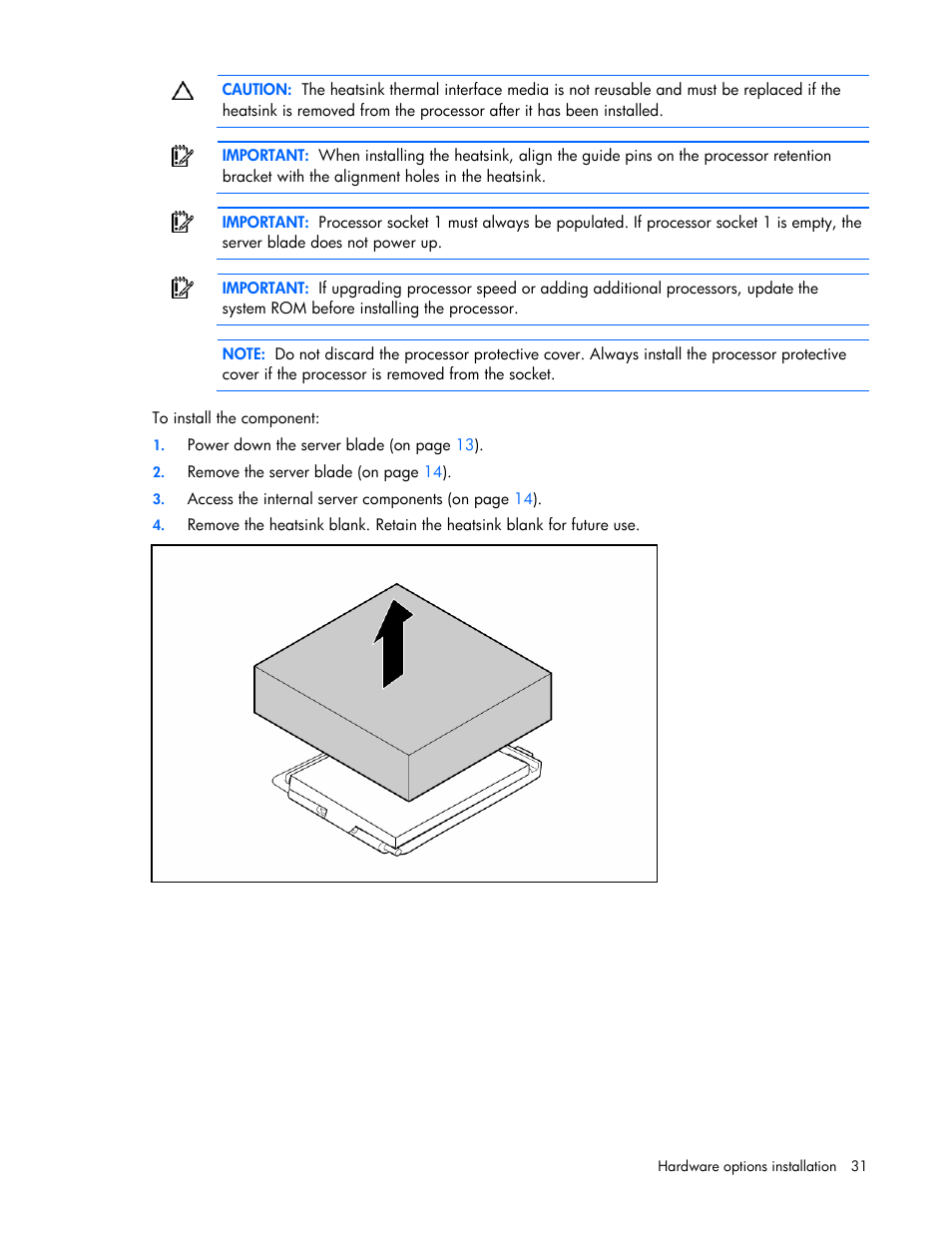 HP ProLiant BL2x220c G5 Server-Blade User Manual | Page 31 / 92