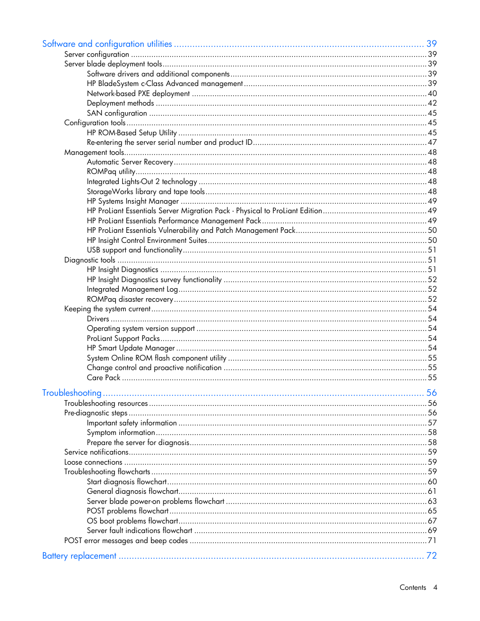 HP ProLiant BL2x220c G5 Server-Blade User Manual | Page 4 / 92