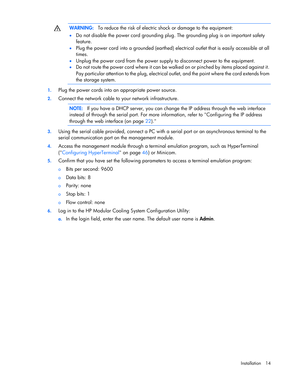 HP Modular Cooling System User Manual | Page 14 / 78