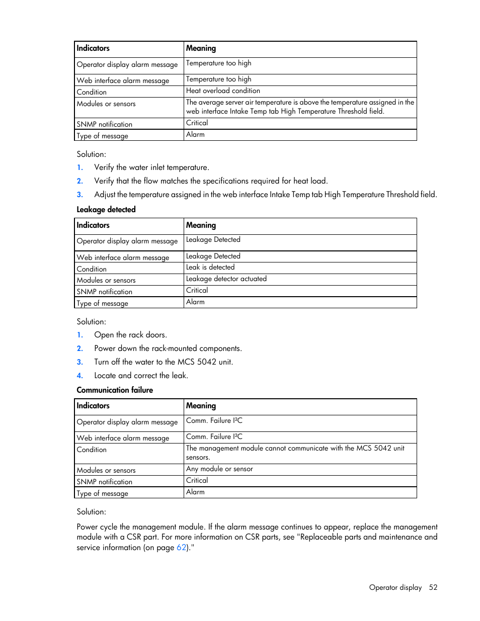 HP Modular Cooling System User Manual | Page 52 / 78