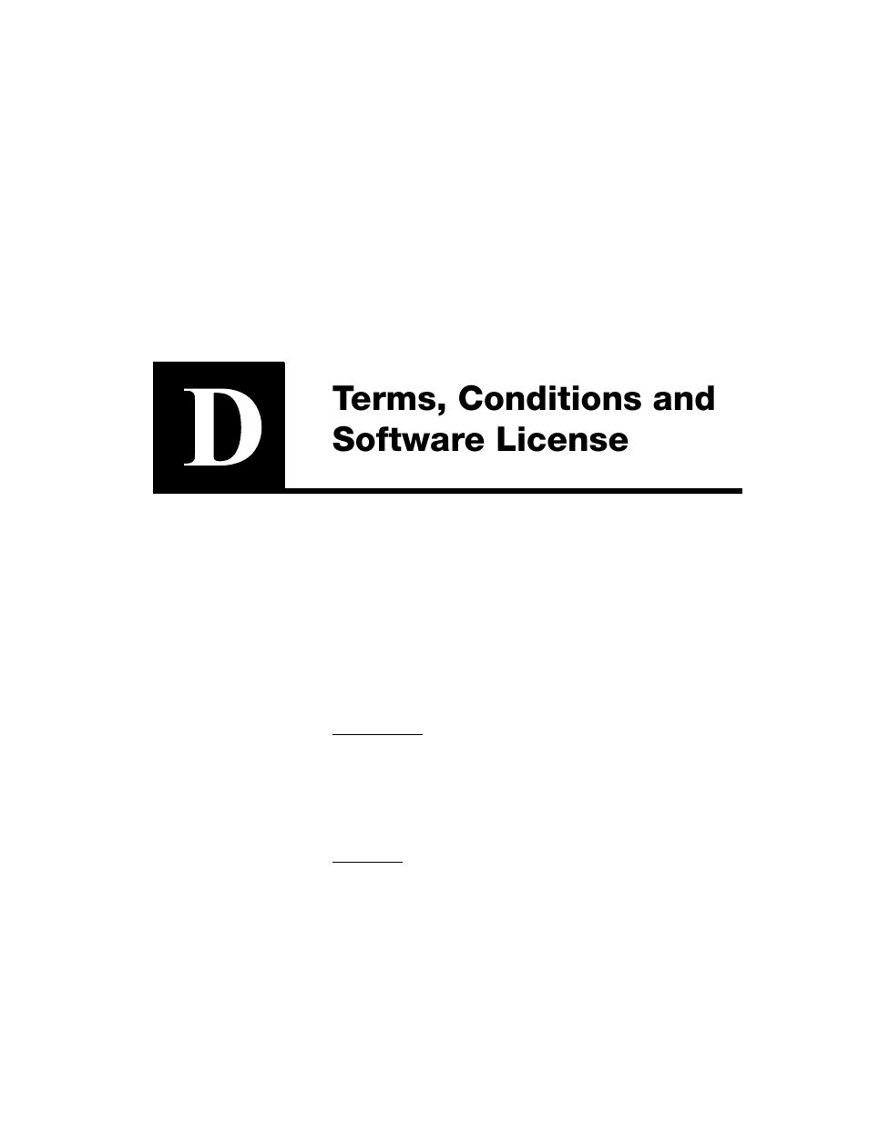 Terms, conditions and software license, Appendix d: terms, conditions and software license | HP Multi-Site Traffic Director sa9200 User Manual | Page 193 / 208