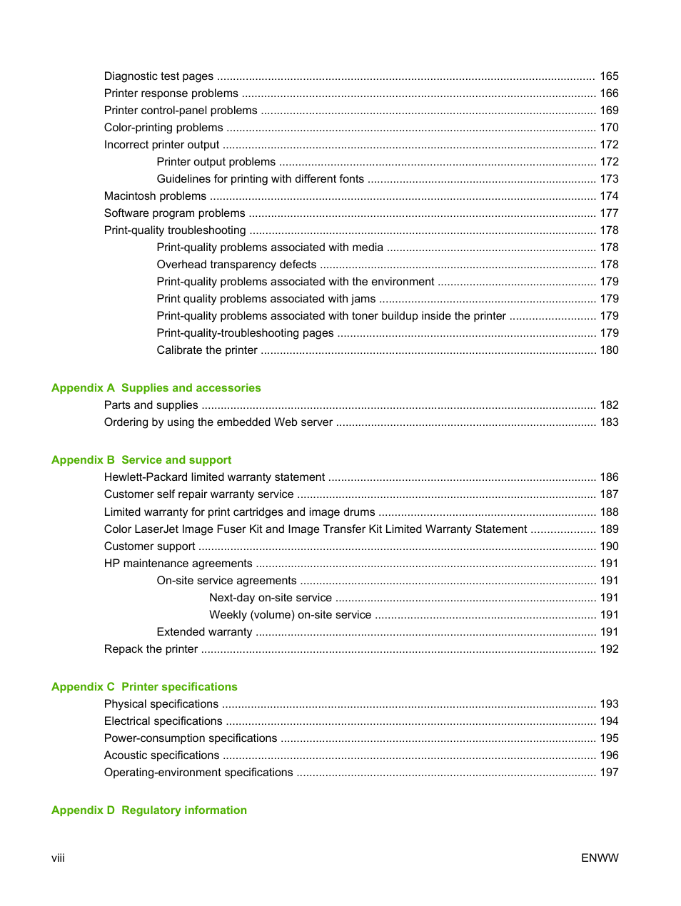 HP Color LaserJet CP3505 Printer series User Manual | Page 10 / 226