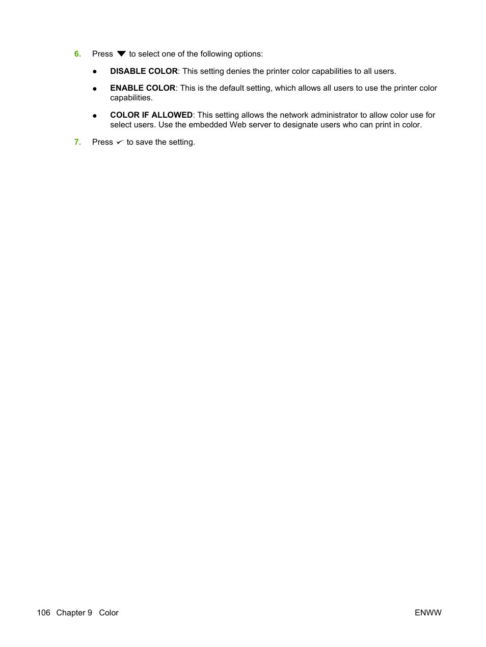 HP Color LaserJet CP3505 Printer series User Manual | Page 118 / 226