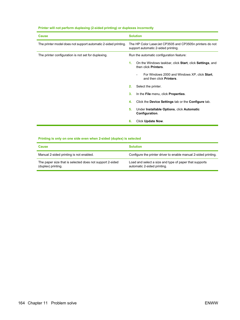 HP Color LaserJet CP3505 Printer series User Manual | Page 176 / 226