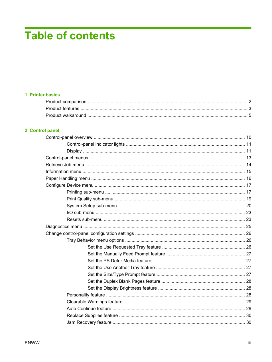 HP Color LaserJet CP3505 Printer series User Manual | Page 5 / 226