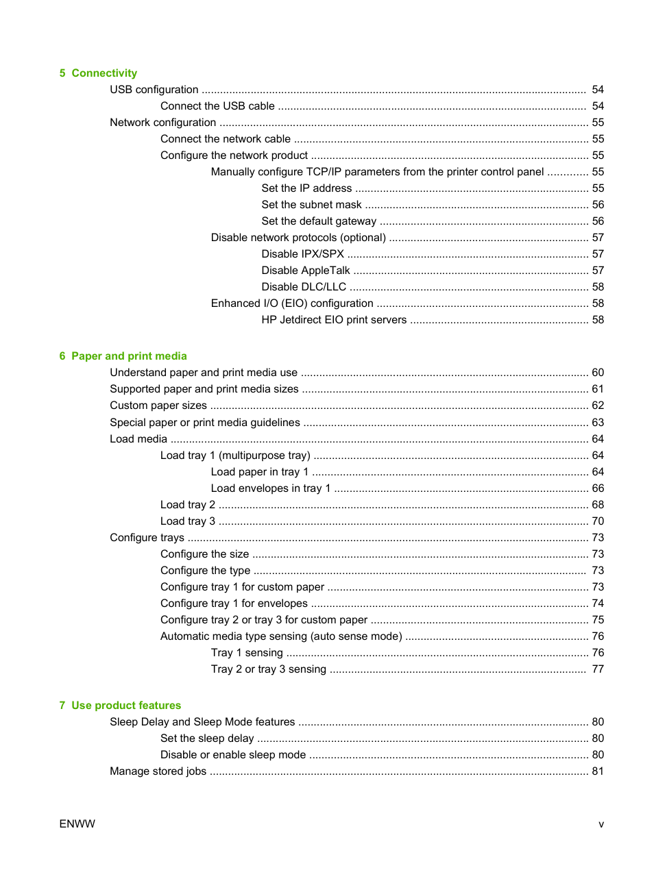 HP Color LaserJet CP3505 Printer series User Manual | Page 7 / 226