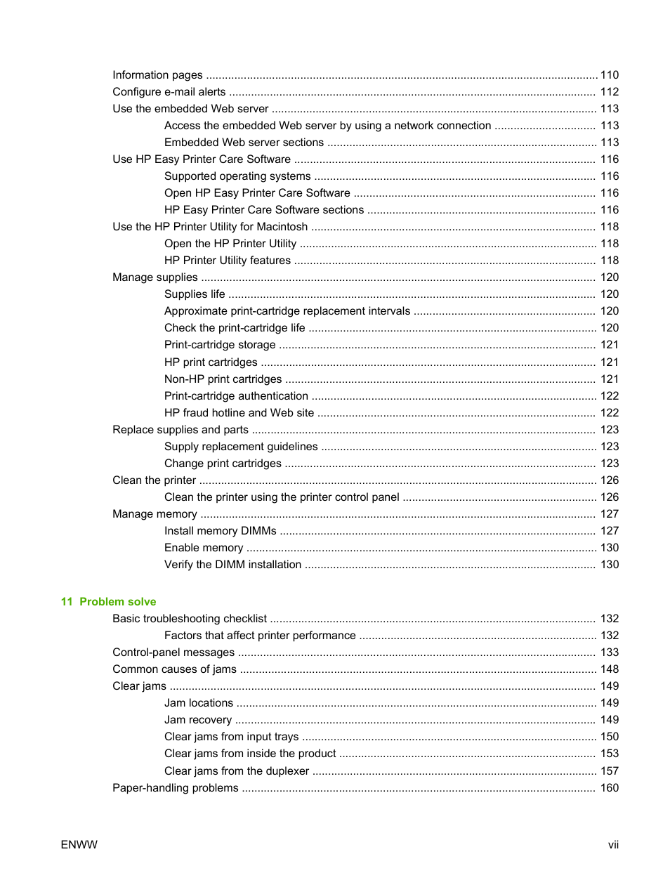 HP Color LaserJet CP3505 Printer series User Manual | Page 9 / 226