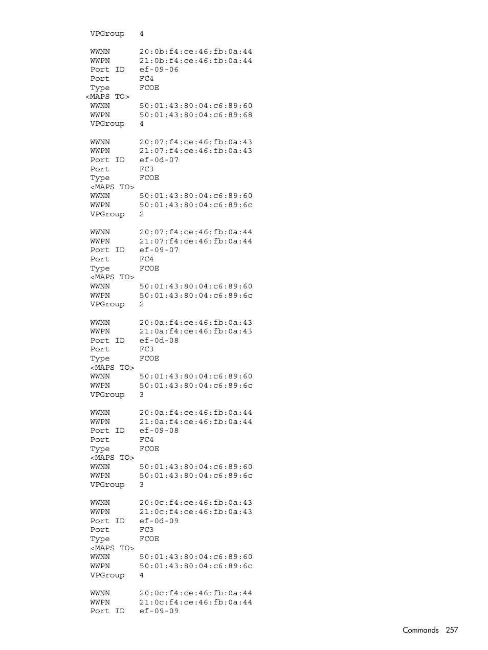 HP EVA P6000 Storage User Manual | Page 257 / 316