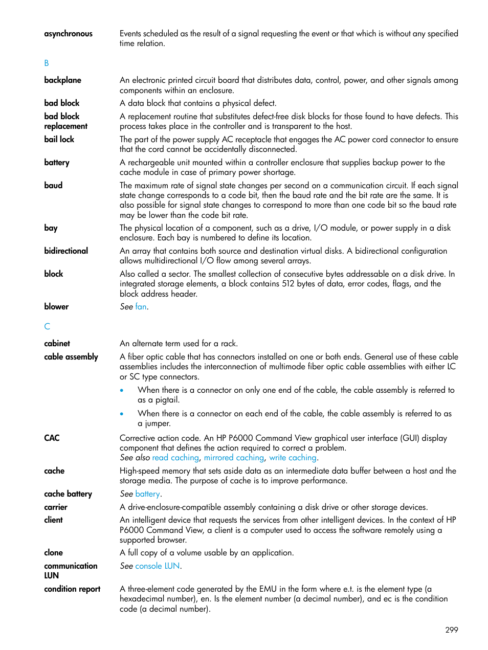 HP EVA P6000 Storage User Manual | Page 299 / 316